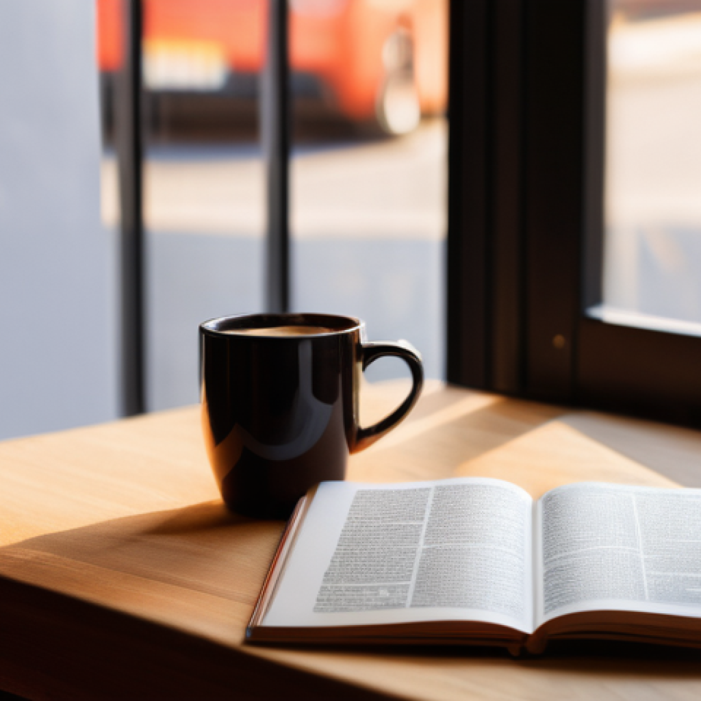 국어 어휘 확장법 - **Aesthetic of Contextual Learning:**
"A cozy, sunlit corner of a modern, inviting cafe. A young...