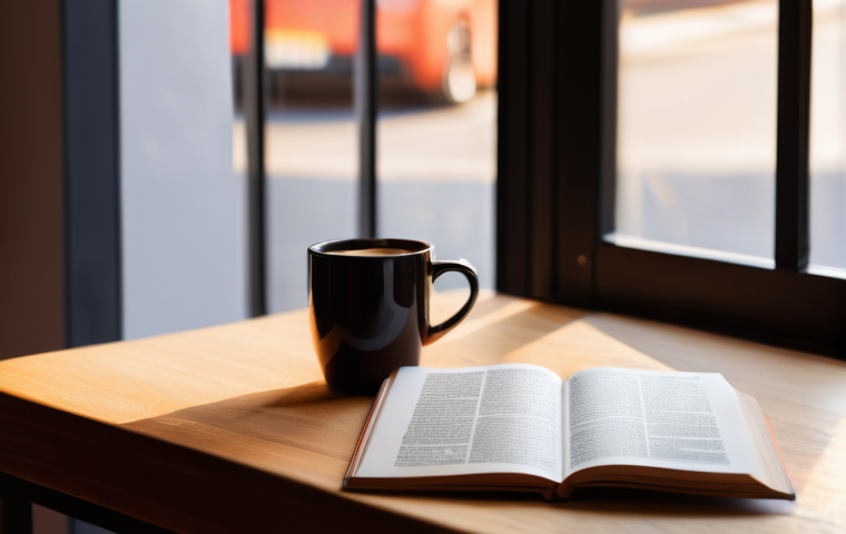 국어 어휘 확장법 - **Aesthetic of Contextual Learning:**
    "A cozy, sunlit corner of a modern, inviting cafe. A young...