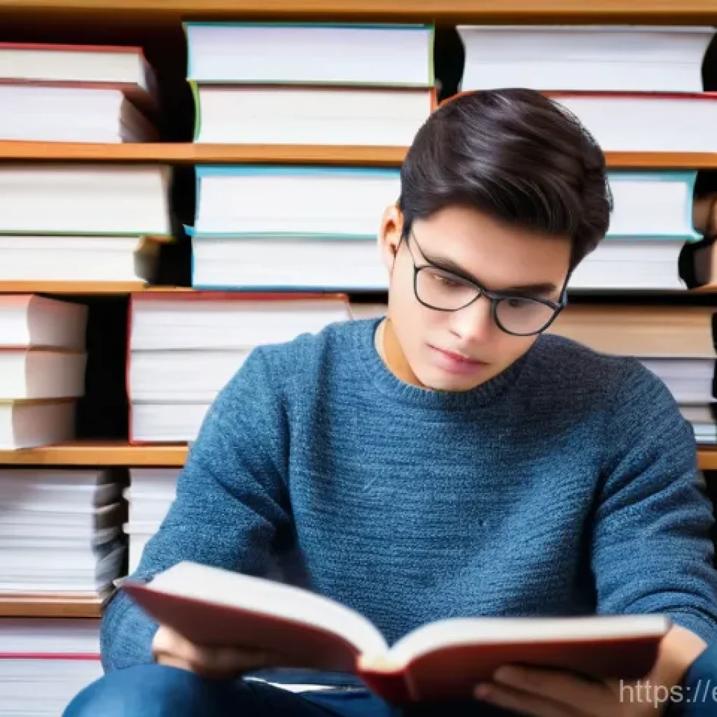 국어 시험 대비 시간 관리법 - Textbooks and neatly stacked notes are within reach. The student is casually but fully clothed in a ...