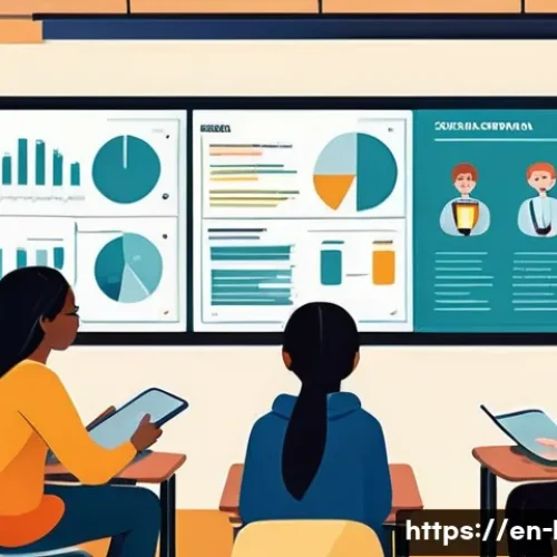 국어 지도에서의 감성적 접근법 - A vibrant classroom scene where a diverse group of students, aged around 15, are actively engaged in...